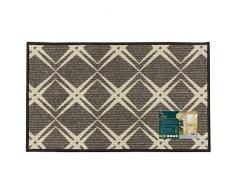 JVL Fiora - Zerbino con Retro in Gomma, Lavabile in Lavatrice, Beige, 45 x 75 cm