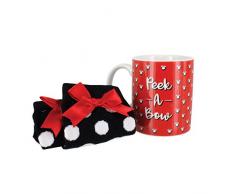 Disney Tazza e Calzini Set Minnie Mouse, Ceramica, Multi-Colour, 10 x 13 x 10 cm