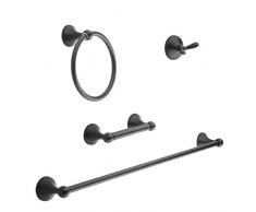 AmazonBasics - AB-BR845-OR, set di accessori da bagno, 4 pezzi, bronzo lucidato effetto anticato