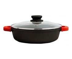 Quid 7679004Â - Pirofila 24Â x 7,5Â cm Intense Quid, colore: Nero e rosso, 26Â x 26Â x 9Â cm