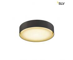 SLV LIPA CL - Lampada da soffitto a LED per esterni, IP54, 3000/4000 K, alluminio, 24 W, colore: Antracite