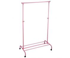 Home Discount reg, Stand appendiabiti singolo, regolabile, colore rosa