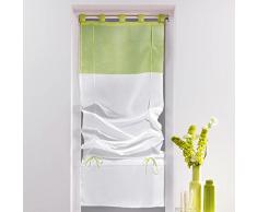 Douceur dIntérieur - Tenda a pacchetto con passanti, ceramica, verde, 60 x 180 cm