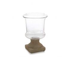 EUROCINSA Ref.16156 - Vaso portavivande, in Vetro, Terracotta, Trasparente, Marrone, 24 x 38 cm