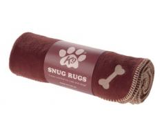 K9Â Snug rug Pet Coperta in Pile con Motivo Ricamato, Chocolate Bone