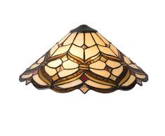 LumiLamp 5LL-5884 - Plafoniera Art Deco Tiffany, Ã 40 x 28 cm, E14/max. 2 x 40 Watt Vetro colorato Decorativo Stile Tiffany