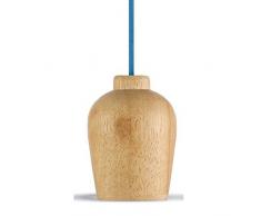 V-TAC - , serie Portalampada legno vt-7778) lampada a sospensione legno + Cavo, Ø73 x 102 x 100 mm blu