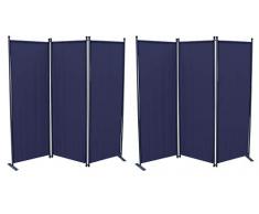 GRASEKAMP Paravento di qualitÃ dal 1972, 2 Pezzi, 3 Pezzi, divisorio, paravento, Blu