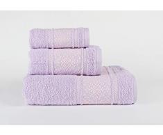 ForenTex - Set di 3 Asciugamani Multiuso Basic assorbenti per Bagno, Palestra, Spiaggia, Piscina, 100% Cotone, 30 x 50, 50 x 100, 100 x 150 cm 3