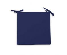 Soleil docre Alix - Cuscino per Sedia, Poliestere, Blu, 40 x 40 x 5 cm