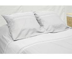 Homemaison Parure Copripiumino, Poliestere, Bianco, 200Â x 200Â cm