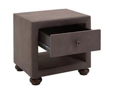 Atlantic Home Collection Comodino, Tessuto, Marrone, Nachtkommode
