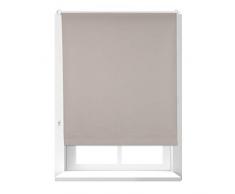 Relaxdays, Marrone Tende a Rullo Termiche, Tenda Oscurante con Staffa per Il Montaggio e Catenella, Stoffa 160x96 cm, Poliestere, Alluminio, plastica, 160 x 100 x 4,5 cm