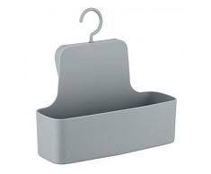 Wenko 23968100 Barcelona - Mensola da Doccia a Parete, Resistente alla Rottura, 26 x 24 x 9 cm, Colore: Grigio