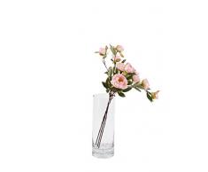 Moycor 2211132_1 - Vaso di Vetro con peonia, 11x11x32