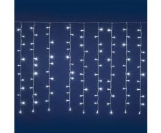 Tenda 5 x 1,5 m, 384 led bianco freddo, cavo trasparente, con giochi di luce digitali, luci di Natale, luci natalizie per esterno