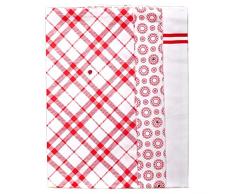 Feinkost Strofinacci da Cucina, Cotone, Rosso/Bianco, 8 x 26 cm, 3 unità