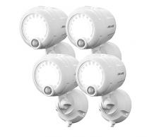 Mr. Beams, faretto a LED wireless per esterni con sensore di movimento, a batteria, 200 lm, in plastica, colore: marrone, confezione da 2, MB360XT-BRN-02-01, plastica, White, Confezione da 4