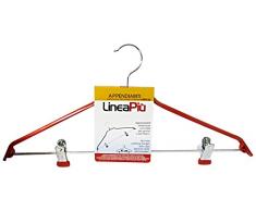 Perfetto Appendiabiti Antiscivolo con Clip, Lunghezza 41 cm, Multicolore, Taglia Unica