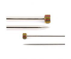 Nova knitPro 15 cm x 3,25 mm scavano con estrema brillante ottone metallo letto singolo per la tessitura, largento