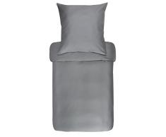 Bassetti Biancheria da Letto Uni, Cotone, Antracite, 155 x 220 cm