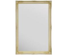 MirrorOutlet Grande Stile Antico Avorio rettangolo Specchio da Parete New FT10Â 2Â x 0,6Â m, 86Â cm x 61Â cm