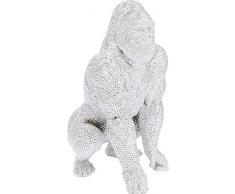 KARE Shiny Gorilla Statuetta Decorativa, Multicolore, 80 cm