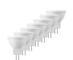 Mueller della luce 400284Â _ Set a +, 7Â pezzi LED riflettore lampada sostituisce 21Â W, Plastica, 3Â Watts, GU4, Bianco, 3.5Â x 3.5Â x 4Â cm