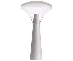 Ilide Bella Tall V1 Lampada di Design per Comodino e Tavolo Abat Jour Moderna da Appoggio Marmo e Vetro Artigianale, GU10, 30 W, Bianco, 50 x 20 cm