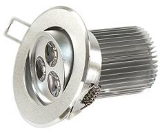 McShine LES-986 - Faretto LED da Incasso, 9 W, Diametro 86 mm, Luce Bianca Calda