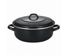KrÃ¼ger Karl KÃ¶lner Nostalgie - Rostiera, Varie Misure Disponibili, Rivestimento Antiaderente, Nero, 24 cm