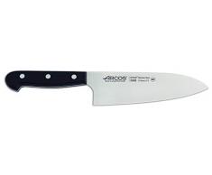 Arcos Serie Universal - Coltello Santoku Coltello Giapponese Coltelli asiatici - Lama Acciaio Inossidabile Nitrum 170 mm - Manico Polioxymetilene (Pom) Colore Nero