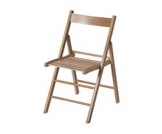 Eurosilla basso – Sedia pieghevole per soggiorno, 76 x 44 x 52 cm, colore marrone