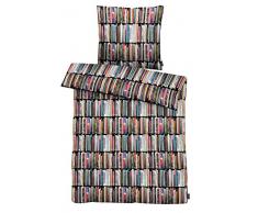 Apelt, Set di Biancheria da Letto in Raso di Cotone, Schwarz/Bunt, 135Â x 200Â x 0.2Â cm, 2Â unitÃ 