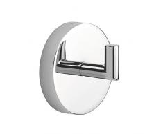 Tiger Gancio Appendiabiti portasciugamani, Metallo, Cromo, 3.3Â x 5Â x 5Â cm