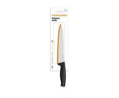 Fiskars Coltello da cucina, Lunghezza totale: 32 cm, Acciaio di qualità/Plastica, Functional Form, Nero, 1014204
