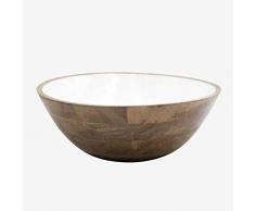 Better & Best - Insalatiera Decorativa, Modello: 3081201, Legno e Smalto, Colore: Mare/Bianco, Unica