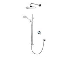 Aqualisa Doccia Digitale Q (Nascosta) con doccetta Regolabile e soffione Fisso a Parete - con Pompa Integrata per sistemi alimentati a gravitÃ