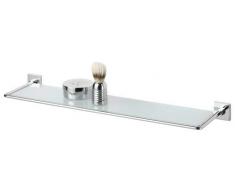 Tiger Melbourne Mensola, Acciaio Inox, Vetro, Cromato, 57,5 x 14,5 x 4 cm
