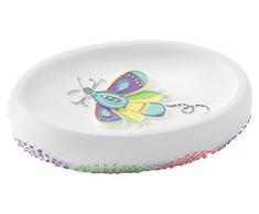 Gedy Grazia Portasapone, Resina, Bianco, 9,5Â x 13,8Â x 2,8