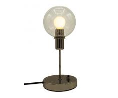 SP Light and Design Diva Shirley vetroR, Struttura metallizzzata Oro Lampada da Tavolo 4 W