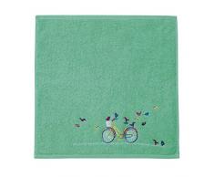 Eiffel Textile Set di Strofinacci Cucina Bici Ricamato, Cotone, Multicolore, 45Â x 45Â x 10Â cm, 3Â Pezzi