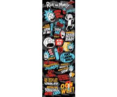Grupo Erik Poster de Porte Rick & Morty Parete Decorativo, Multicolore, 53x158cm