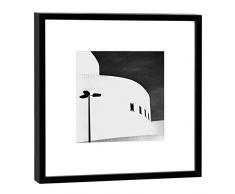 COGNOSCO Fotografia nel telaio in legno: casetta per giochi â Stampa fotografica â Formato 27 x 27 cm â Colore del telaio nero â Immagine da parete di alta qualità , idea regalo o souvenir di Düsseldorf, cornice in legno bianco,