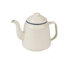 Victor EN060BL - Teiera smaltata con bordo blu, in acciaio