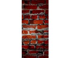 PeelitStickit ID 014-60 x 130 cm, Colore: Rosso Effetto Muro di Mattoni in Stile, di Alta qualità , Carta da Parati, in Vinile, da Parete