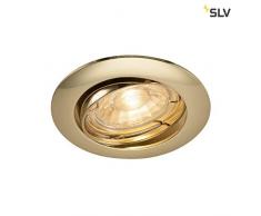 SLV Pika plafoniera lampada da incasso, alluminio, ottone lucido