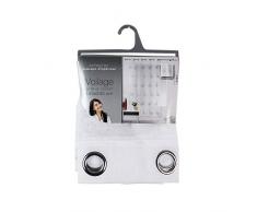 Douceur d interno Pannello ha occhielli 140Â x 240Â cm Vela Sabbia Brode Papillona, Poliestere, Grigio, 240Â x 140Â cm