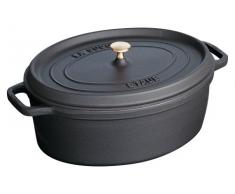 STAUB Cocotte ovale, Ghisa, Nero, 4.25 l