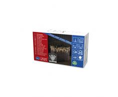 Konstsmide 3811 â 102/Micro LED catena luminosa, modello satinato/per esterno (IP44)/80 diodi bianco caldo/24 V Trasformatore da esterno/cavo bianco